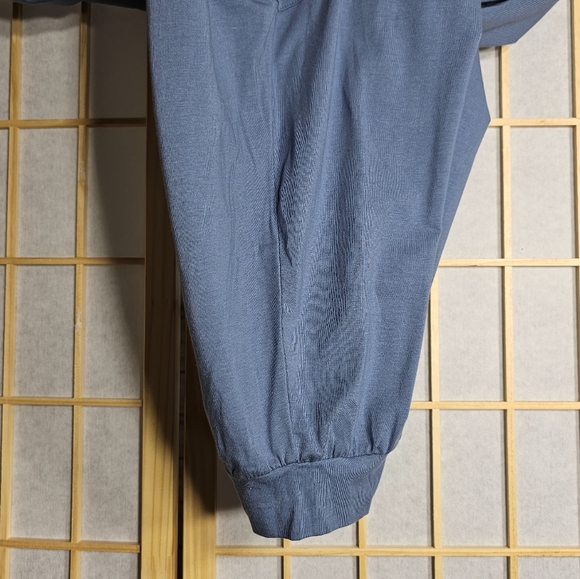 AnyBody 5X PLUS SZ Knit Smocked Waist Blue Pull On Joggers Pants - Picture 6 of 11